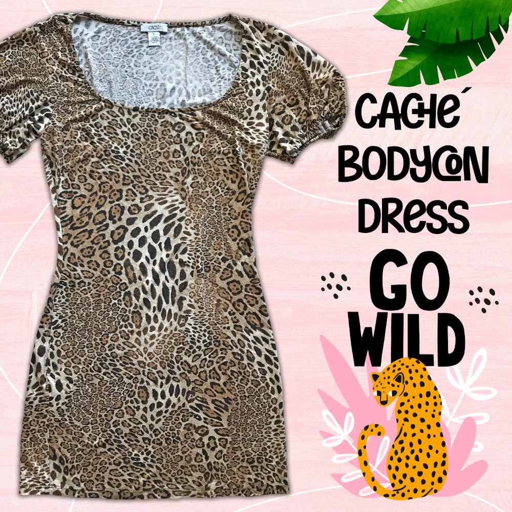 CACHÉ Leopard-Print Sexy Bodycon Dress 🐆